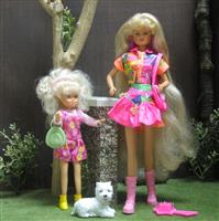 Petra en Katie met hond poppen Kid Kore [POP150]