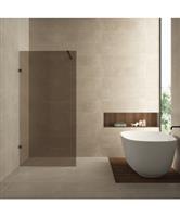 Inloopdouche Wiesbaden Less 80x200 cm 8 mm Nano Vintage Brons Glas Mat Zwart