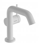 Hansgrohe Tecturis S ééngreeps wastafelkraan 110 Fine CoolStart met PopUp trekwaste, mat wit