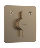Hansgrohe DuoTurn Q kraan inbouw voor 2 functies, Brushed Bronze