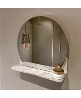 MONDIAZ SPOT spiegel rond 40cm met Spiegelplanchet kleur Frappe.