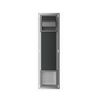 Toiletrolhouder met Klep en Reserverolhouder Inbouw BWS Milan Gunmetal