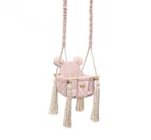 Babyschommel  Roze  met veiligheidsgordels Deur kozijn - 2m