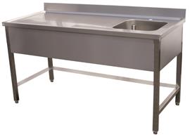 Cheftafel spoelbak rechts, zonder onderblad