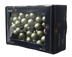 Balletjes op draad 2 cm Rozemarijn mat doos 144 stuks kerstballen