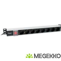 Equip 333308 energiedistributie 8 AC-uitgang(en) 1U Zwart, Zilver
