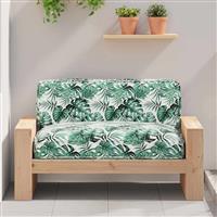 vidaXL Palletkussen voor zitting Bloemen Bladpatroon 120 x 80 x 12 cm