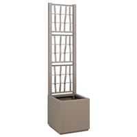 vidaXL Tuin Bloempot Grijs 36 x 36 x 140 cm Polypropyleen
