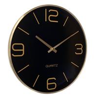 Luxe wandklok zwart 30cm
