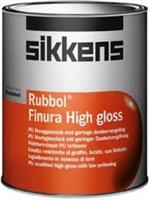 SIKKENS Rubbol Finura High Gloss (oude Etiket) - 1 ltr - Zwart