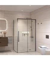 Douchecabine Sanivo Nova Soft Close Gunmetal Helder Glas (Alle Maten)