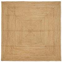 vidaXL Gebied Tapijt Beige 240 x 240 cm Jute