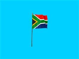 Tafelvlag Zuid-Afrika + kunststof houder