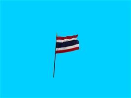 Tafelvlag Thailand + kunststof houder