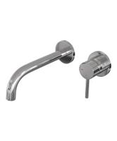 Brauer Stripe inbouw wastafelmengkraan met gebogen uitloop en rozetten model A1 chroom