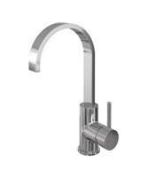 Brauer Stripe hoge opbouw wastafelmengkraan met draaibare platte uitloop model A chroom