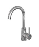 Brauer Stripe hoge opbouw wastafelmengkraan met draaibare ronde uitloop model A chroom