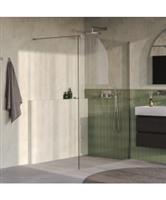 BRAUER Oblivion inloopdouche helder glas 140x200 incl. glascoating PVD RVS-kleurig geborsteld