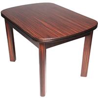Art Deco - Mid-Century Eetkamertafel uitschuifbaar opgelegd gespiegeld palissander (No.322140)