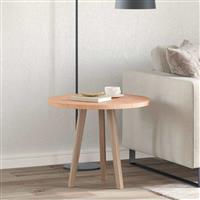 vidaXL Tafelblad Anders Lichtbruin Ø 60 x 2.5 cm Massief eikenhout