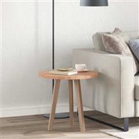 vidaXL Tafelblad Anders Lichtbruin Ø 50 x 2.5 cm Massief eikenhout