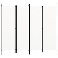 vidaXL Kamerscherm met 4 panelen 200x180 cm wit