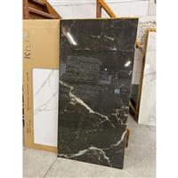 RESTPARTIJ 1,44 m² GLANS zwarte tegels 120x60 met goud ader-1,44m²