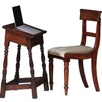 Bijbelstandaard of lezenaar in de vorm van een joint stool 19e eeuws (No.322125)