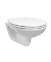 Wandcloset Wiesbaden Neptunus 2.0 Rimless met Neptunus 2.0 toiletzitting Glans Wit