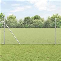 vidaXL Zeskantig hekwerk Zilver 1 x 10 m Gegalvaniseerd staal
