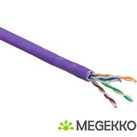 ACT Cat 6 U/UTP massieve installatiekabel zonder adersplitter, LSZH, CPR euroclass DCA, 24AWG, viole