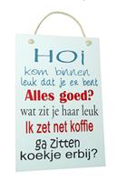 Klein tekstbord Hoi