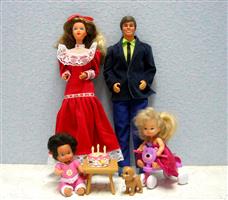 Heart family Barbie met kindje en vader [POP132]