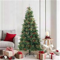 vidaXL Kunstmatige Inklapbare Kerstboom Groen 180 cm PVC, PE en Staal