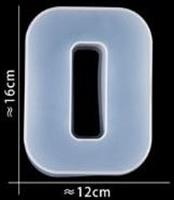 Siliconenmal Letter O voor Epoxy resin, zeep en kaarsen 16 cm per stuk