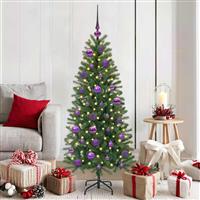 vidaXL Kerstbal Set met 150 LED 61 pcs Lila Kunststof