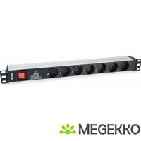 Equip 333309 power uitbreiding 1,8 m 7 AC-uitgang(en) Binnen Zwart, Wit
