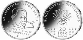 Duitsland 20 Euro 2023 Bertolt Brecht