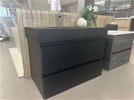 Badmeubel 80x46 Mat Zwart Softclose Greeploos 