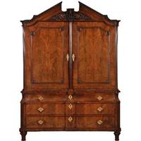 Antieke kast / Strak Hollands Kabinet met fronton overgangsperiode ca. 1800  [No.412033)
