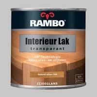 5 x Rambo Interieur Lak Transparant Naturel Grenen Zijdeglans - 0,75 Liter