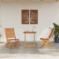 vidaXL Vouw Bistro Set 3 pcs Bruin Massief acaciahout