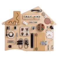 Sensorisch Busy Bord - Huis XL  -hout Wandboard - hangend