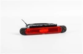 LED Slimline markeerlicht rood/beugel12-24v 50cm kabel | MV-6550R