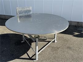 Draaitafel 150 cm met roestvrijstalen blad