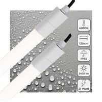 2 PACK - LEDs Light LED TL verlichting compleet 120 cm - Geschikt voor buiten en binnen - 2420 lm
