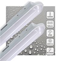 2 PACK - LEDs Light Universele LED TL verlichting compleet 120 cm - voor binnen en buiten - 2500 lm