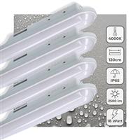 4 PACK - LEDs Light Universele LED TL verlichting compleet 120 cm - voor binnen en buiten - 2500 lm