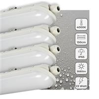 4 PACK - LEDs Light Pro Premium LED TL armatuur compleet 150 cm - Waterdicht - 3680 lm