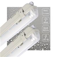 2 PACK - LEDs Light LED TL lamp met sensor 150 cm - Bewegingssensor en nachtsensor - Waterdicht - 3